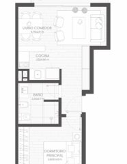 Apartamento a la venta de 1 dormitorio en Parque Batlle
