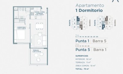 Departamento de un dormitorio en venta