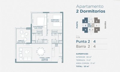 Departamento de 2 dormitorios en venta