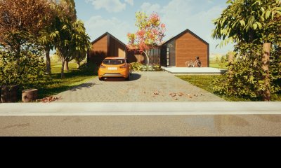 Arquitectura Sustentable Casa de 3 dormitorios Madera y Porticos de Hierro