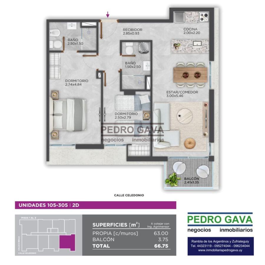 Apartamento ID.279 - Descubre tu lugar en Piriápolis!! : apartamento a estrenar de 2 dormitorios y 2 baños.