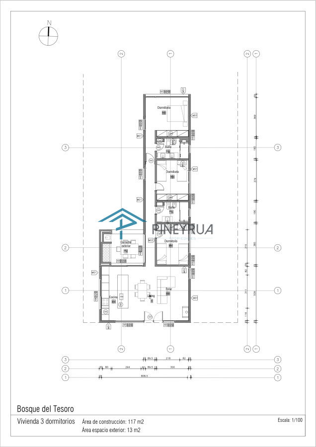 Casa ID.356 - CASA DE 3 DORMITORIOS A ESTRENAR EN BARRIO CERRADO JARDINES DEL TESORO