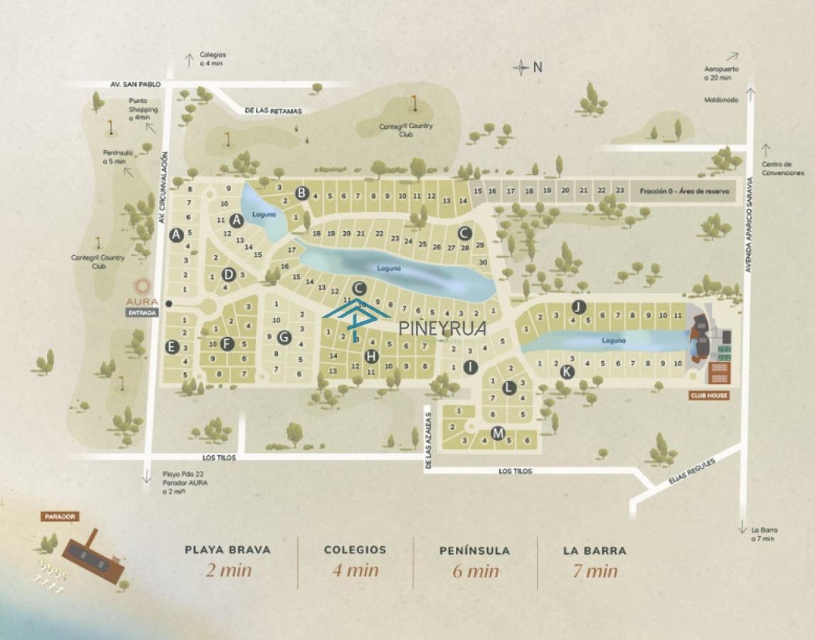 LOTE EN BARRIO CERRADO AURA FRENTE AL CANTEGRIL GOLF CLUB