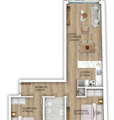 Venta Apto 2 Dorm 1 Baño Centro