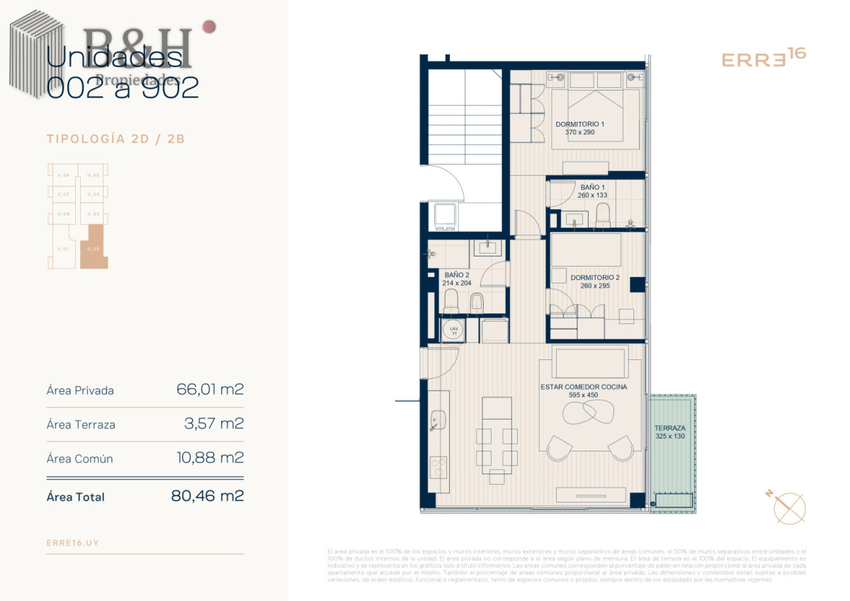 Apartamento ID.6358 - Apartamento esquinero de 2 dormitorios y 2 baños en venta, Punta del Este