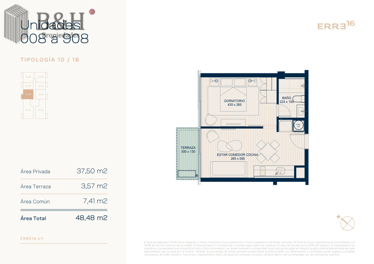 Apartamento ID.6362 - Apartamento de 1 dormitorio en venta, Punta del este