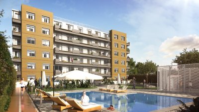 ALQUILER APARTAMENTO 1 DORMITORIO CON PATIO Y GARAGE TRES CRUCES 