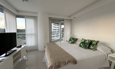 Venta de apartamento de categoria, dos dormitorios y medio en la brava con vista al mar.