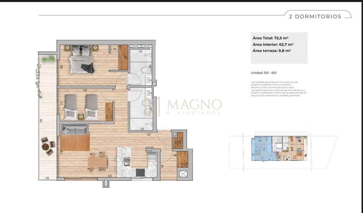 Apartamento ID.625 - Venta apartamento 2 dormitorios Malvin - Magno I