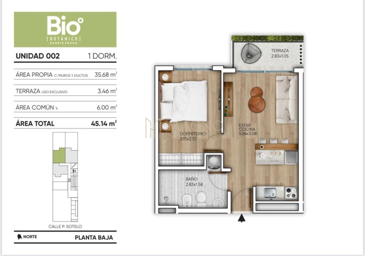 Apartamento ID.648 - Apartamento 1 dormitorio con renta en Prado