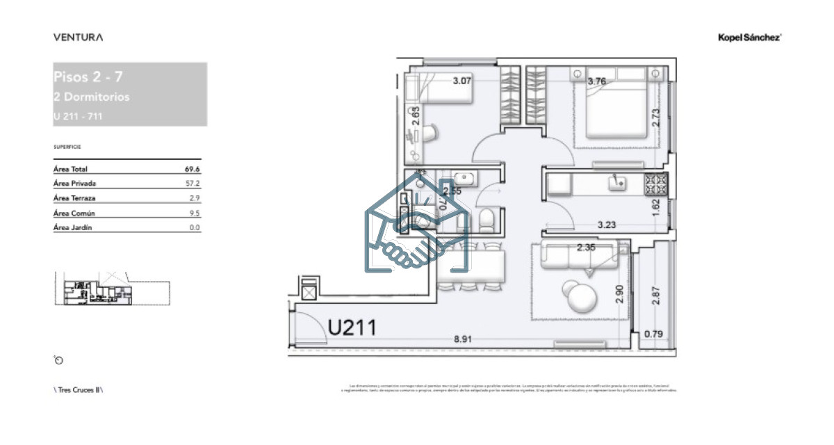 Apartamento ID.1301/APARTAMENTO-2-Dorm.-,-LA-BLANQUEADA,-en-PROMOCIÓN-!! - APARTAMENTO 2 Dorm. , LA BLANQUEADA, en PROMOCIÓN !!