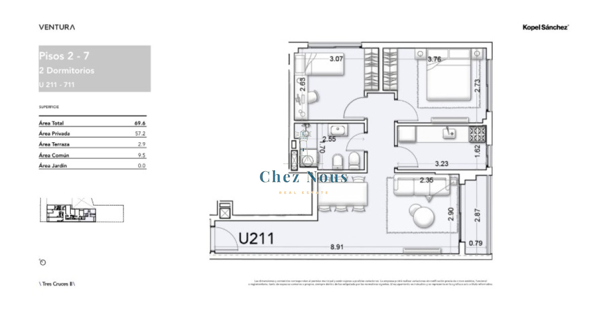 Apartamento ID.1371 - APARTAMENTO 2 Dorm. , LA BLANQUEADA, en PROMOCIÓN !!