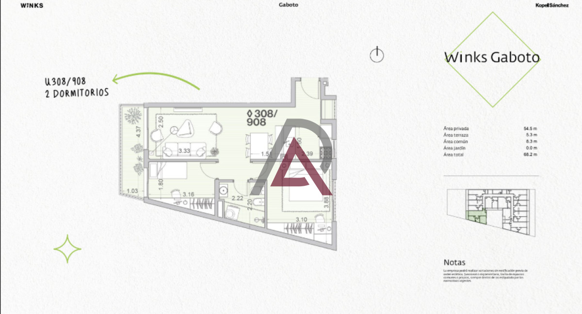 Apartamento ID.153 - Apartamentos 2 Dorm. ,en Palermo SOHO , en PROMO hasta 30.Nov.24