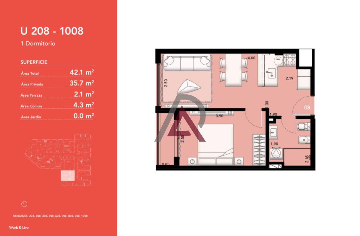 Apartamento ID.227 - VENTA APARTAMENTO 1 Dorm. - TRES CRUCES 