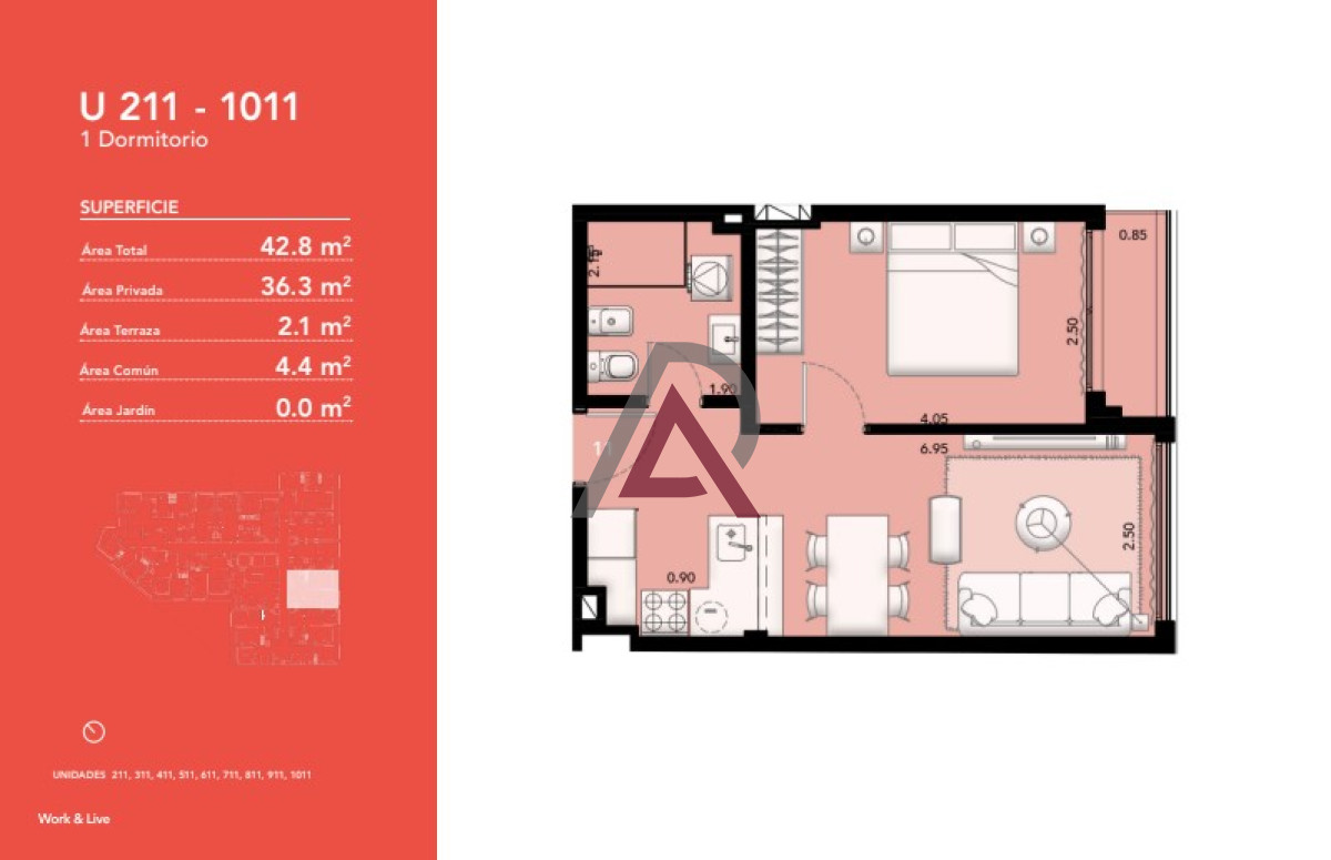 Apartamento ID.70 - VENTA  APARTAMENTO 1 Dorm - TRES CRUCES 