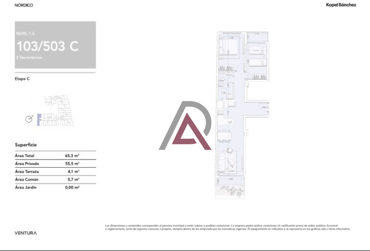 Apartamento ID.139 - APARTAMENTO 2 Dorm. - LA BLANQUEADA - en CONSTRUCCIÓN.