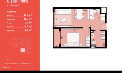 VENTA APARTAMENTO 1 Dorm. - TRES CRUCES