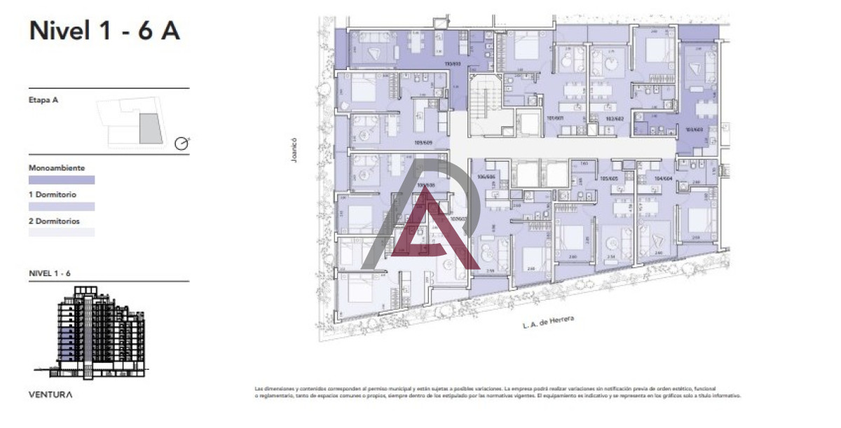 Apartamento ID.135 - APARTAMENTO 1 Dorm. - LA BLANQUEADA - en Construcción.