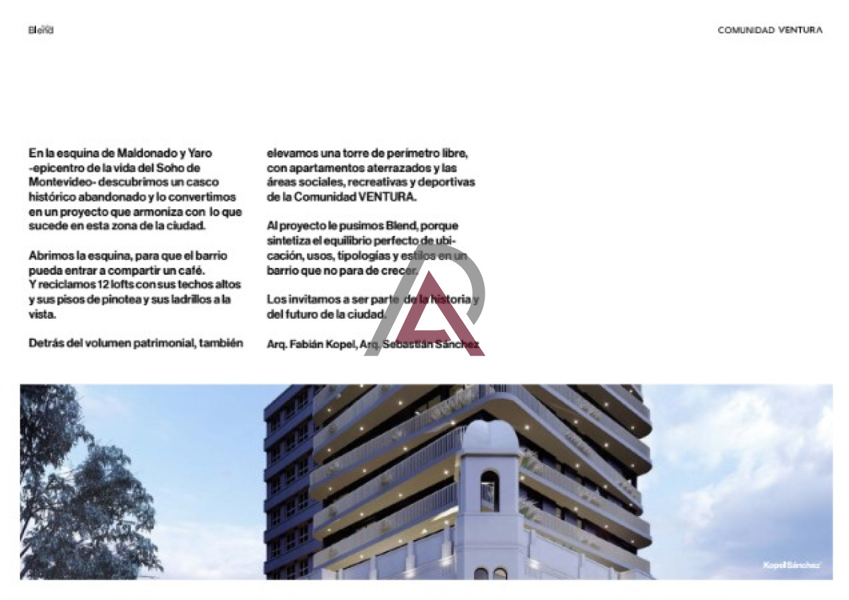 Apartamento ID.132 - BLEND SOHO - En Pozo - U 1301 - 2 Dormitorios - Cordón