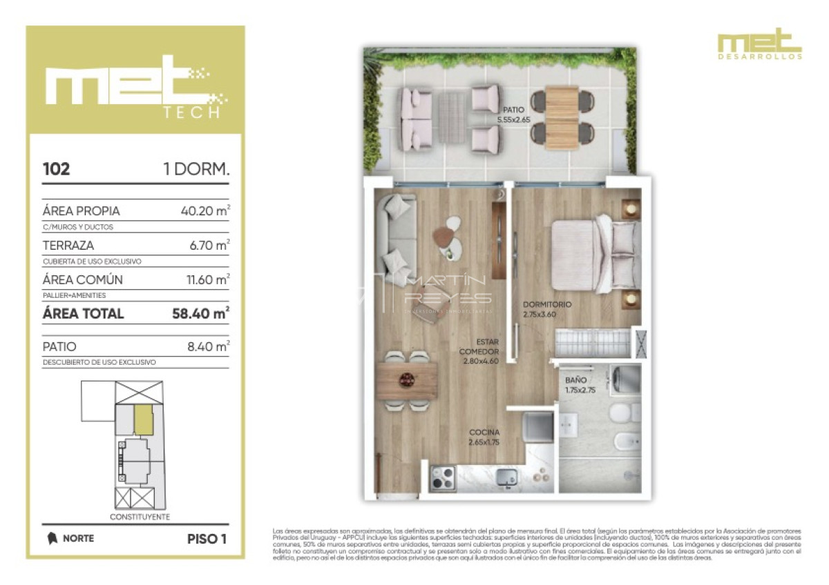 Apartamento ID.171 - Venta Apartamento de 1 Dormitorio