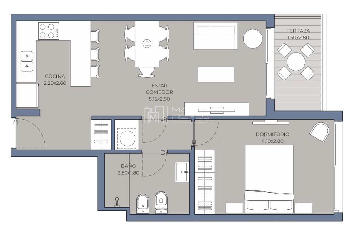 Apartamento ID.1477 - Venta Apartamento 1 dormitorio en Pocitos (cod 1477)
