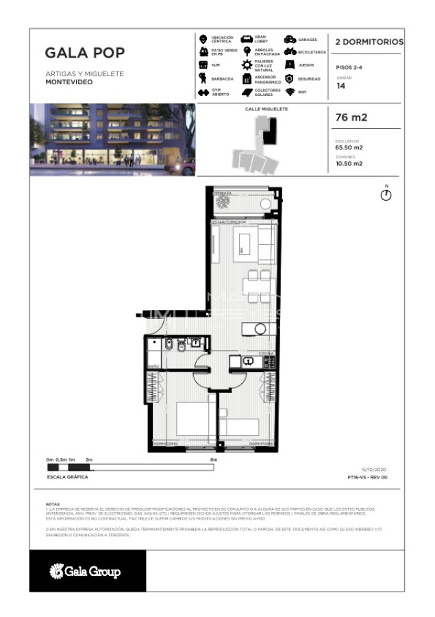 Apartamento ID.33 - Venta Apartamento Gala Pop 2 Dormitorios - 214