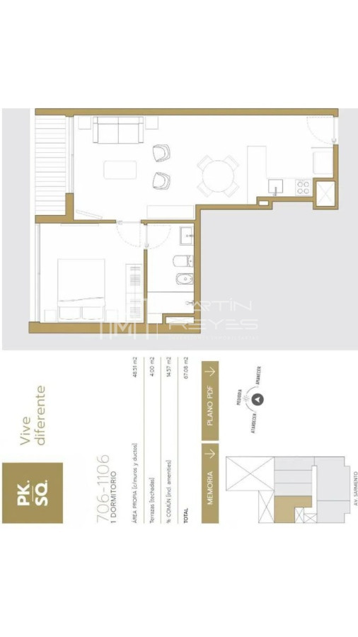 Apartamento ID.839 - Venta Apartamento 1 Dormitorio en Punta Carretas
