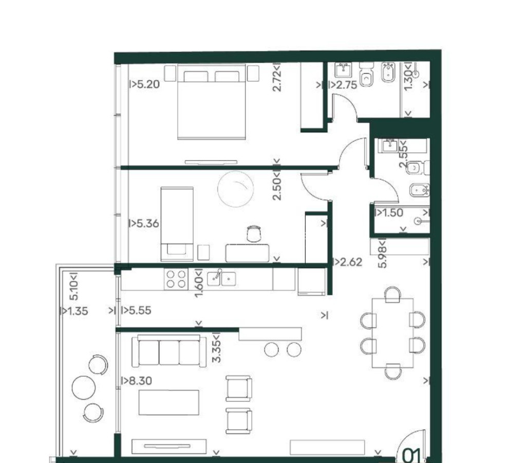 Apartamento ID.1068 - Venta Apartamento 2 Dormitorio Pocitos ( cod 1068)