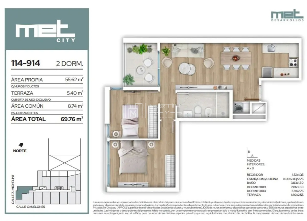 Apartamento ID.1145 - Venta Apartamento 2 dormitorios Cordón Sur ( COD 1145)