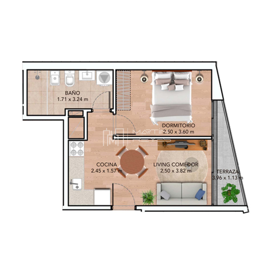 Apartamento ID.1203 - Alquiler Apartamento 1 Dormitorio en La Blanqueada (COD 1203)