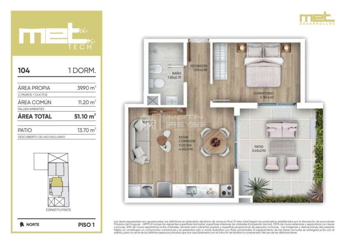 Apartamento ID.173 - Venta Apartamento de 1 Dormitorio (COD 173)