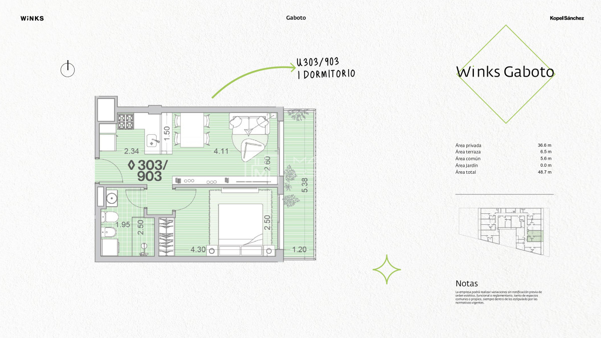 Apartamento ID.1441 - Venta Apartamento 1 Dormitorio en Cordón (Cod. 1441)