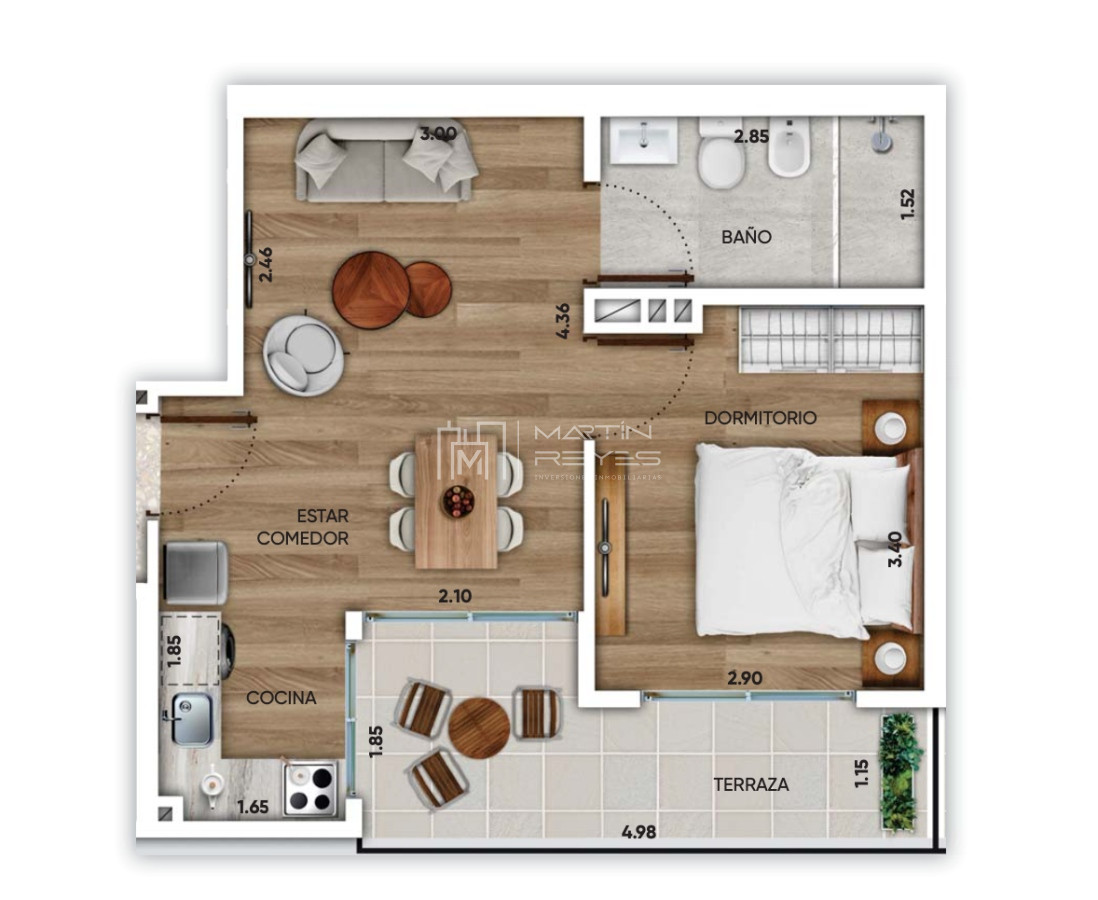 Apartamento ID.410 - Venta apartamento 1 dormitorio Buceo En Pozo