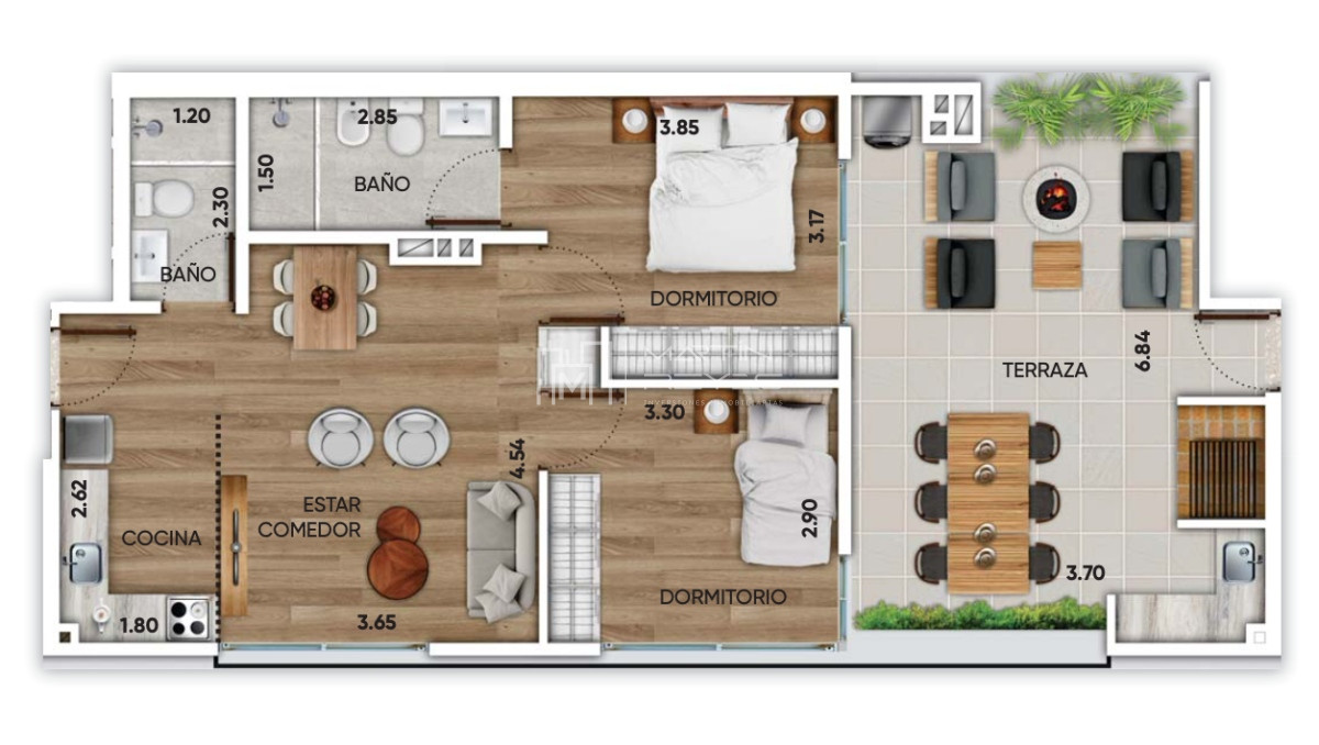 Apartamento ID.424 - Venta Apartamento 2 Dormitorios Buceo EN POZO