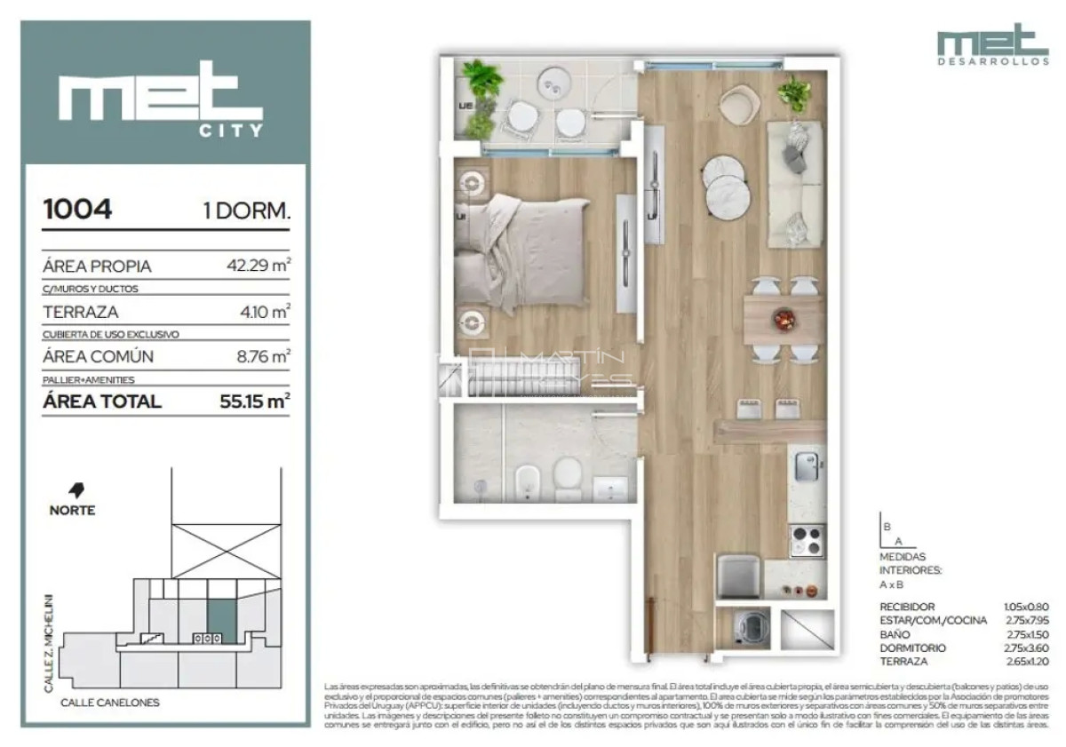 Apartamento ID.731 - Venta Apartamento 1 Dormitorio en Cordón Sur (COD 731)