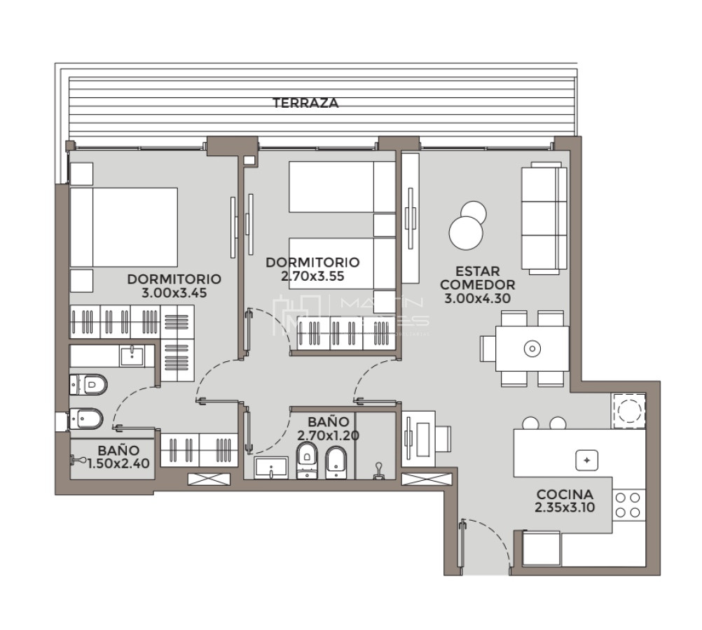 Apartamento ID.475 - Venta Apartamento 2 dormitorios Pocitos EN POZO