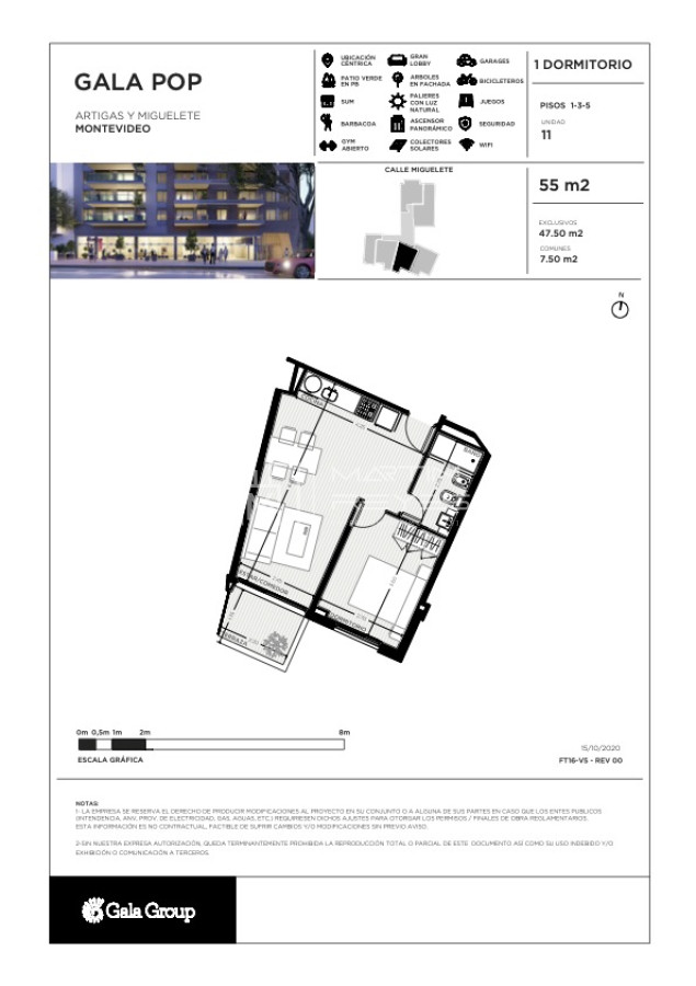 Apartamento ID.40 - Venta Apartamento Gala Pop 1 Dormitorio -107