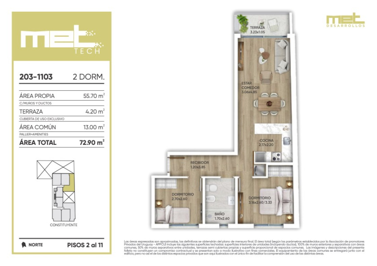 Apartamento ID.176 - Venta Apartamento de 2 Dormitorios