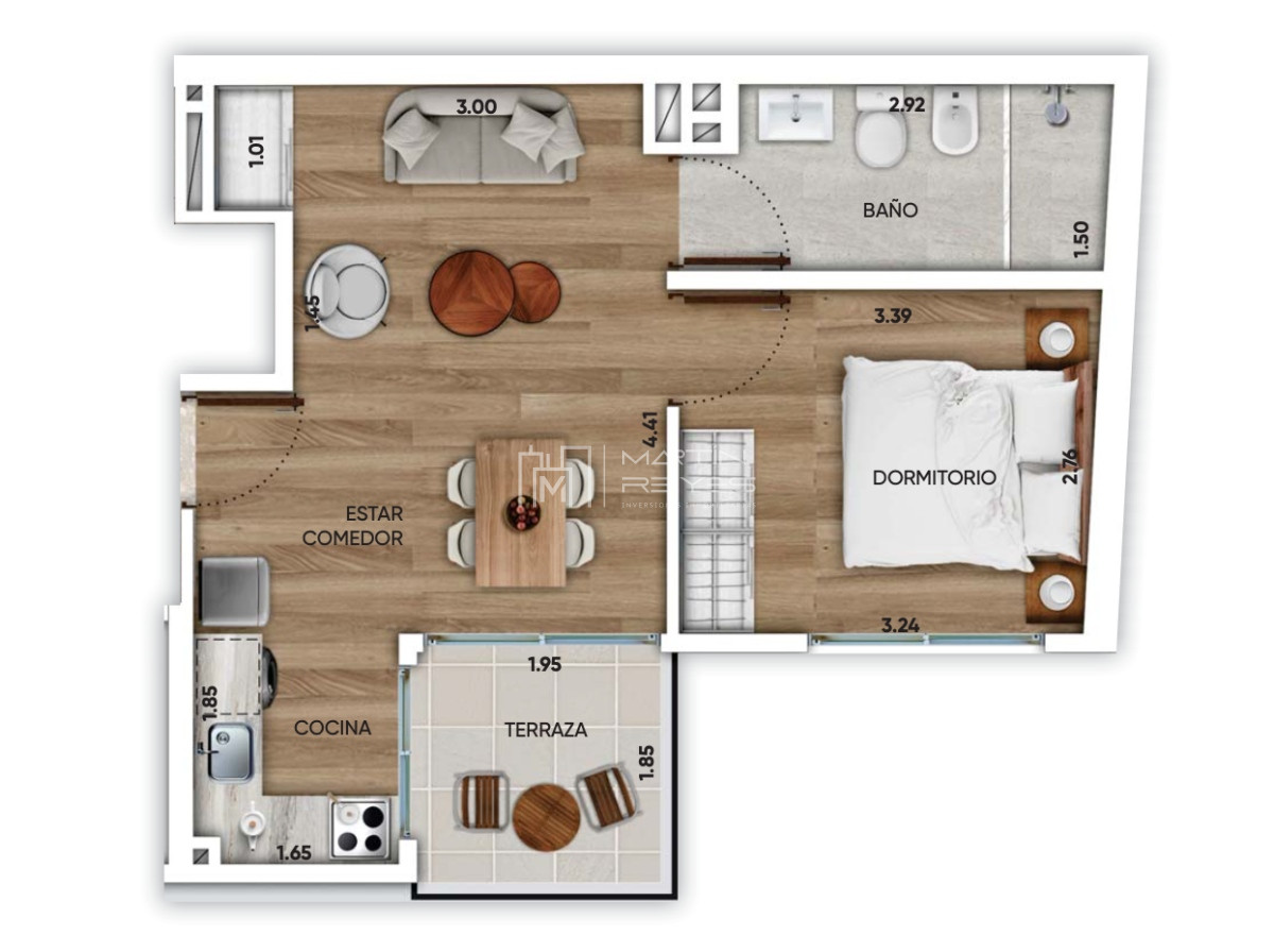 Apartamento ID.412 - Venta Apartamento 1 dormitorio Buceo EN POZO
