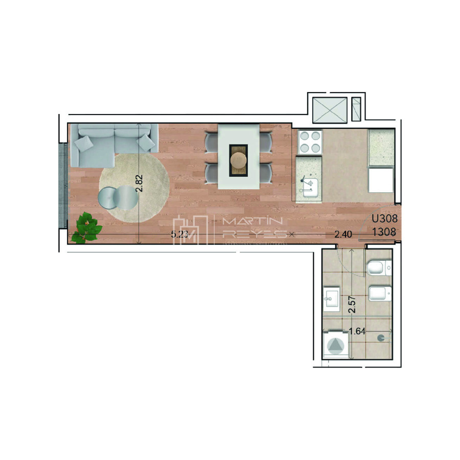 Apartamento ID.265 - Alquiler Monoambiente Cordón Soho