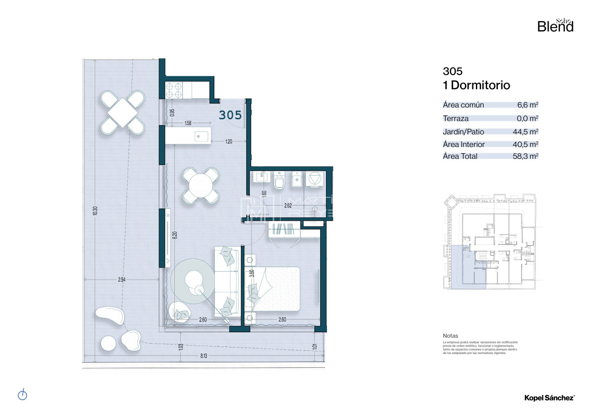 Apartamento ID.1319 - Venta Apartamento 1 Dormitorio Cordon Sur (Cod. 1319).