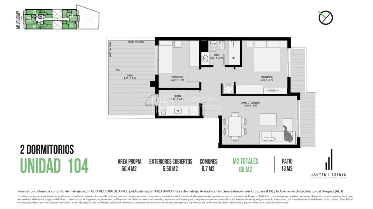Apartamento ID.679 - Venta Apartamento 2 Dormitorios Cordón