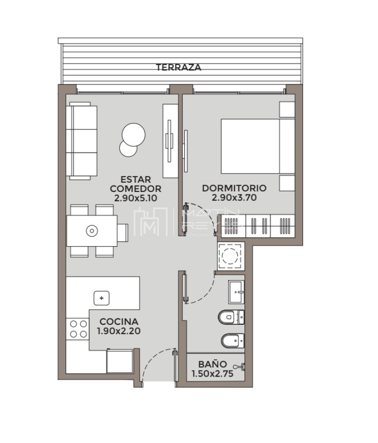 Apartamento ID.464 - Venta Apartamento 1 dormitorio Pocitos (COD 464)