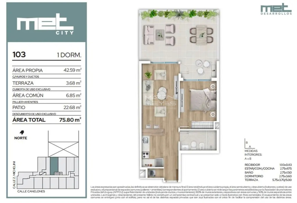 Apartamento ID.743 - Venta Apartamento 1 Dormitorio en Cordón Sur (COD 743)