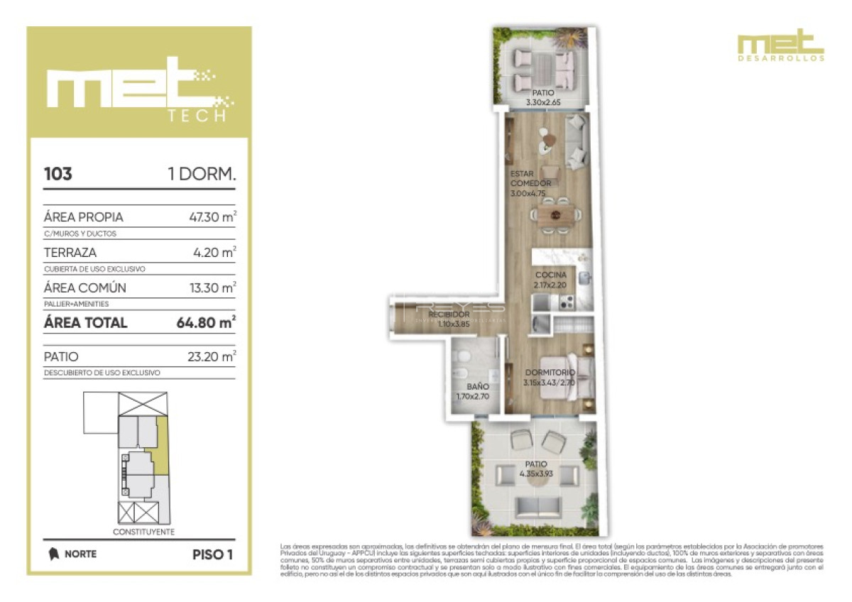 Apartamento ID.172 - Venta Apartamento de 1 Dormitorio  (COD 172)