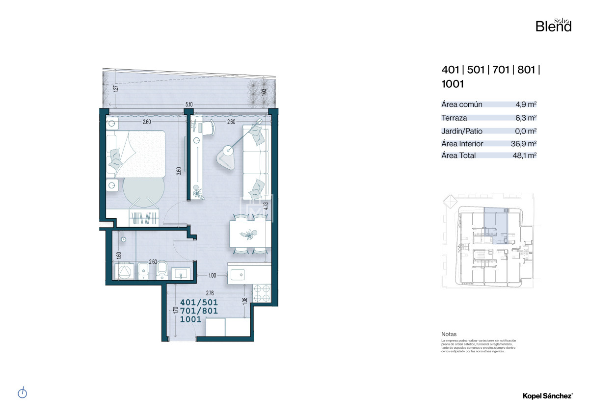 Apartamento ID.1322 - Venta Apartamento 1 Dormitorio Cordon Sur (Cod. 1322)