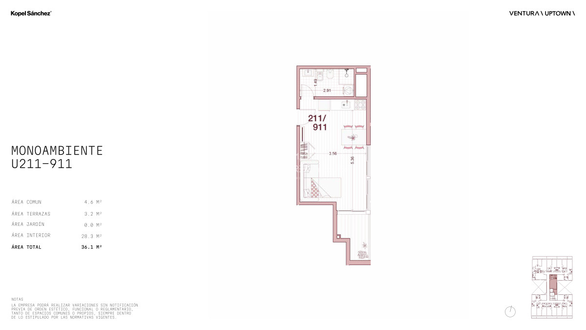 Apartamento ID.1373 - Venta Monoambiente en Cordón (Cod. 1373)