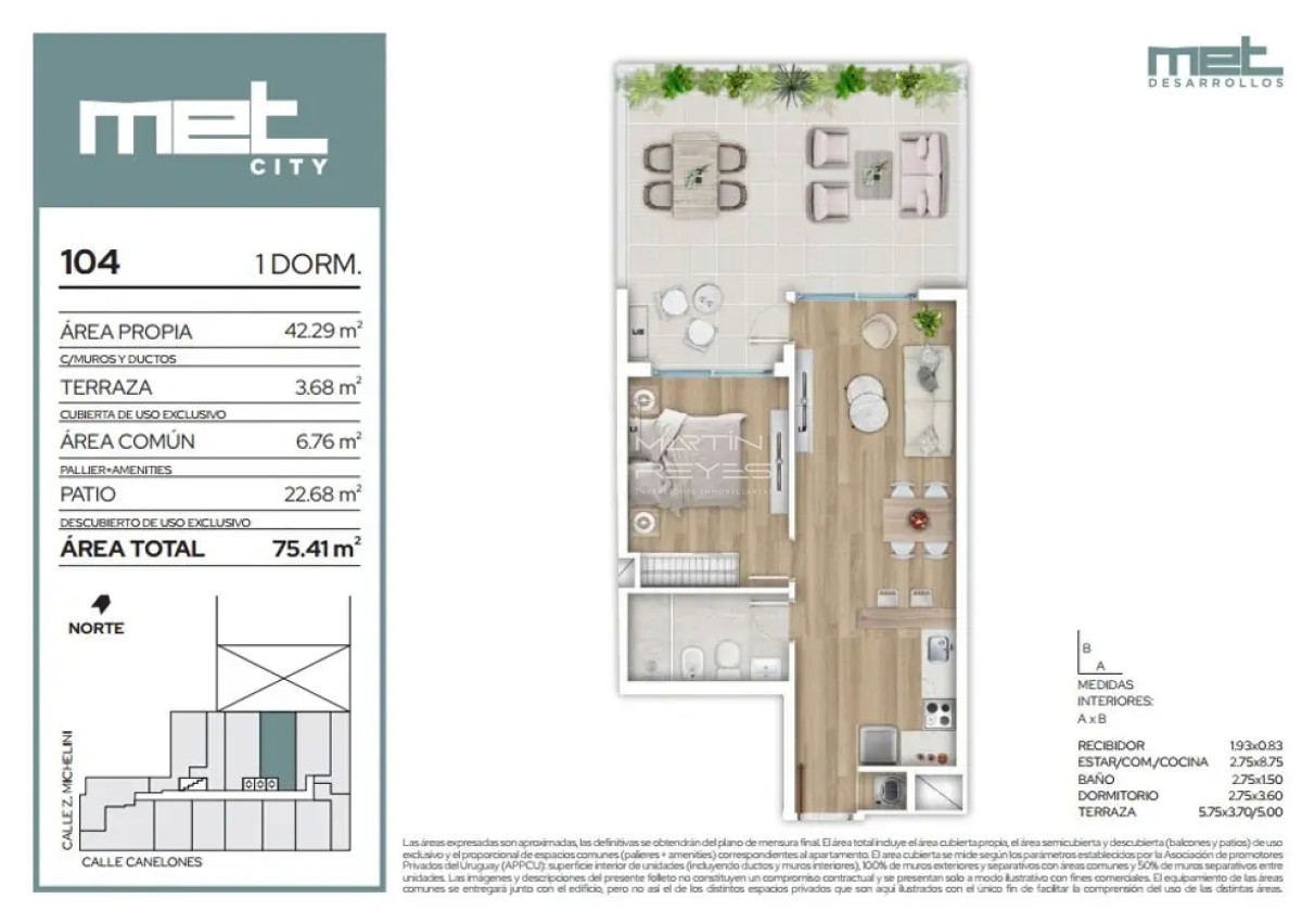 Apartamento ID.730 - Venta Apartamento 1 Dormitorio en Cordón Sur (COD 730)