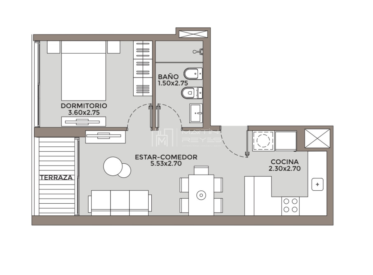 Apartamento ID.491 - Venta Apartamento 1 dormitorio Pocitos EN POZO
