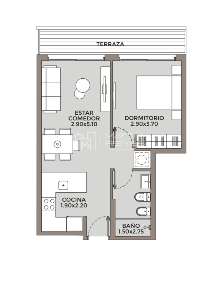 Apartamento ID.492 - Venta Apartamento 1 dormitorio Pocitos EN POZO
